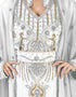 Trendy white Colored Embroidery worked Kaftan